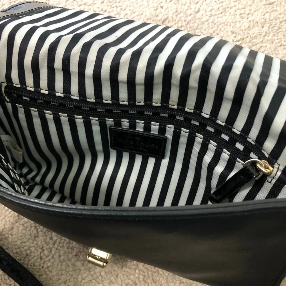 Kate Spade New York Black Leather Crossbody Bag Clutch